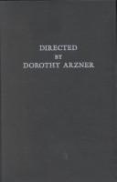 Cover for Directed by Dorothy Arzner