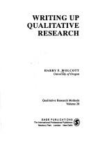 Cover for Writing up qualitative research