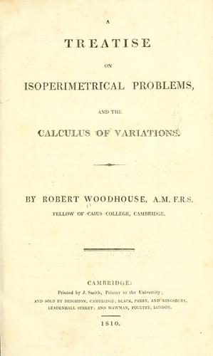 Cover for A treatise on isopeimetrical problems