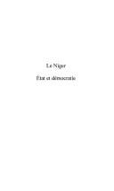 Cover for Le Niger