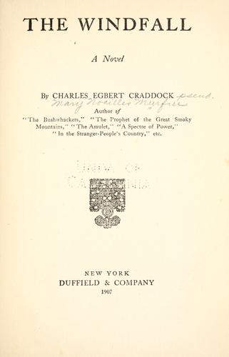 Cover for The windfall