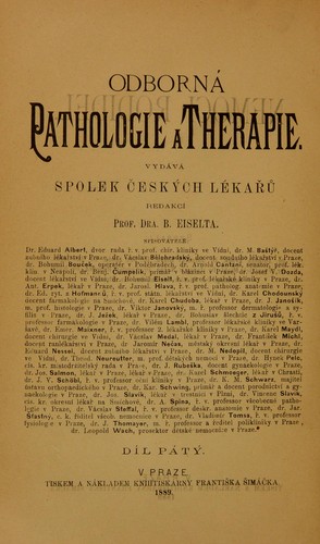 Cover for Odborn©Ł pathologie a therapie vyd©Łv©Ł spolek ♯esk©ưch l©♭ka¿¿
