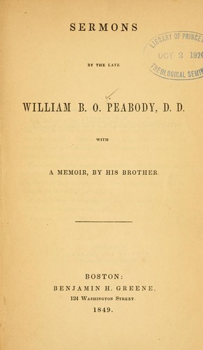 Cover for Sermons