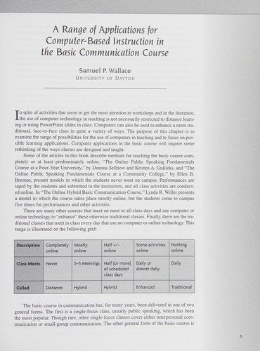 Cover for The Basic Communication Course Online