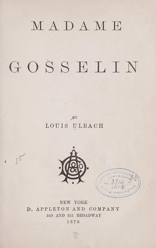 Cover for Madame Gosselin