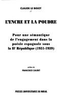 Cover for L' encre et la poudre