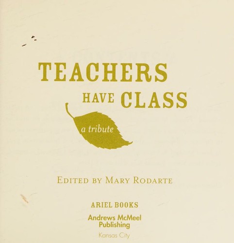 Cover for Teachers Have Class