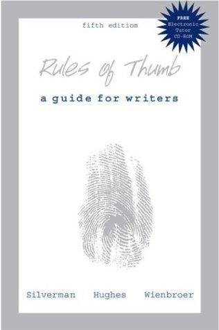 Cover for Rules of Thumb, 2003 MLA Update Version and Electronic Tutor CD-ROM