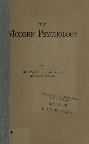 Cover for The modern psychology