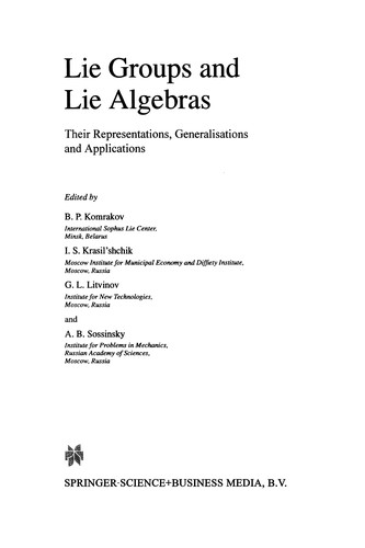 Cover for Lie Groups and Lie Algebras