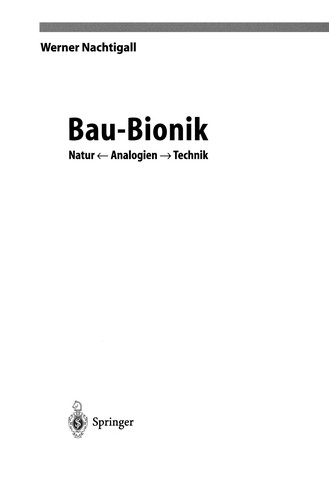 Cover for Bau-Bionik