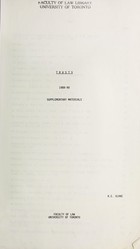 Cover for Trusts