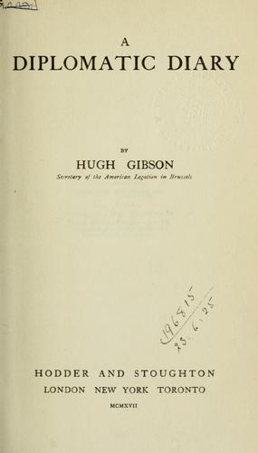 Cover for A diplomatic diary