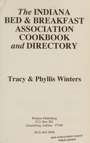 Cover for The Indiana Bed & Breakfast Association cookbook and directory