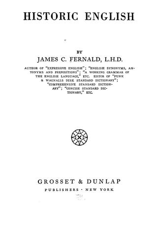 Cover for Historic English