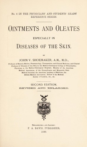 Cover for Ointments and oleates especially in diseases of the skin