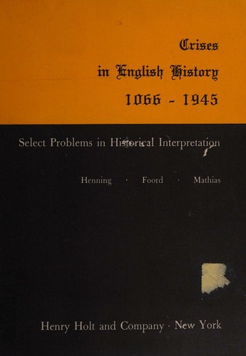 Cover for Crises in English History