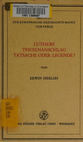 Cover for Luthers Thesenanschlag