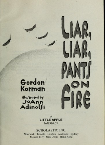 Cover for Liar, liar, pants on fire