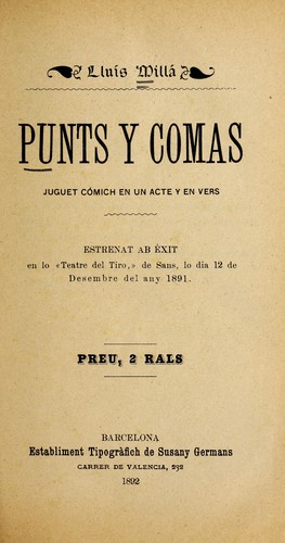 Cover for Punts y comas