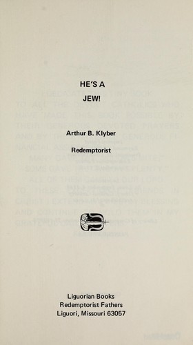 Cover for He's a Jew