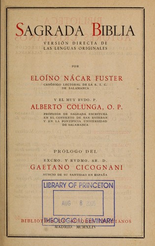 Cover for Sagrada Biblia