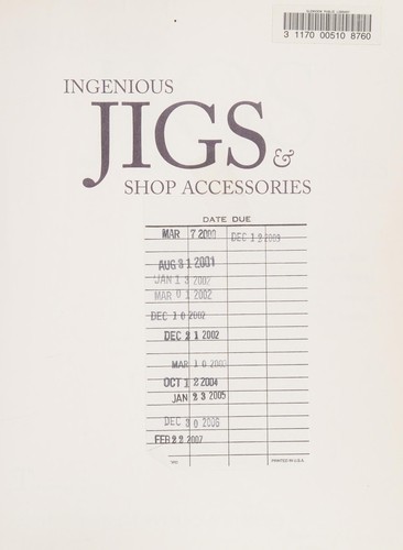 Cover for Ingenious jigs & shop accessories