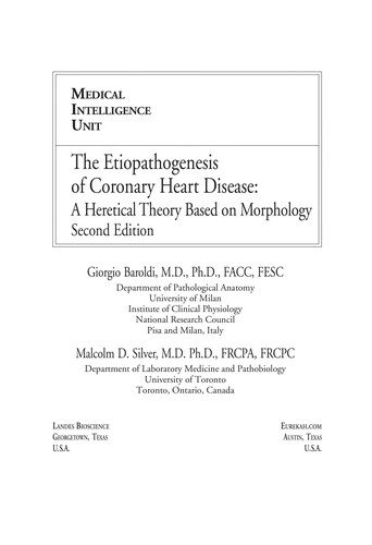 Cover for The etiopathogenesis of coronary heart disease