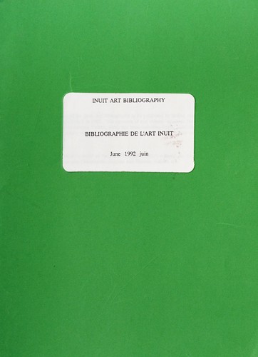 Cover for Inuit art bibliography