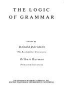 Cover for The logic of grammar