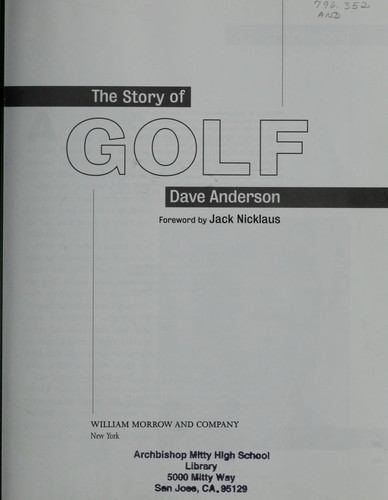 Cover for The story of golf