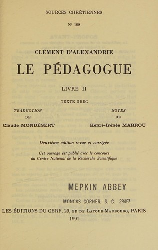 Cover for Le  pédagogue