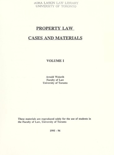 Cover for Property law