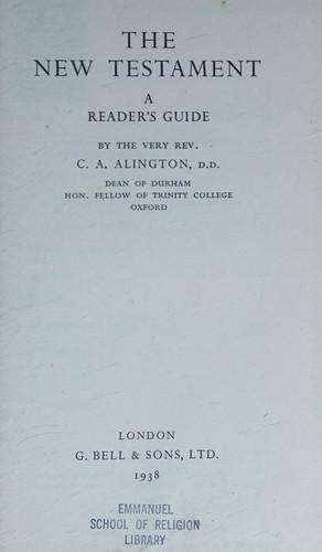 Cover for The New Testament, a reader's guide