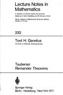 Cover for Tauberian remainder theorems