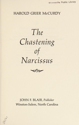 Cover for The chastening of Narcissus.