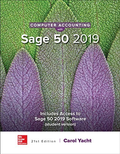 Cover for Computer Accounting with Sage 50 2019