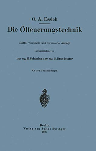 Cover for Die Ölfeuerungstechnik