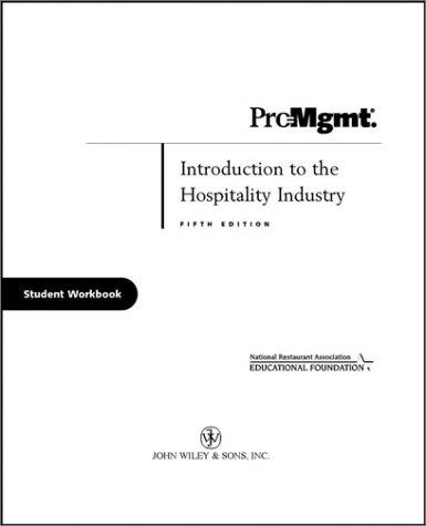 Cover for Introduction to the Hospitality Industry, Student Workbook