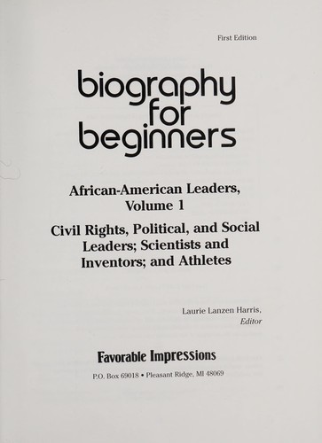 Cover for Biography for beginners