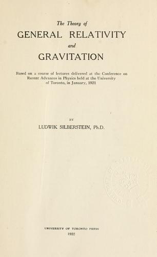 Cover for The theory of general relativity and gravitation