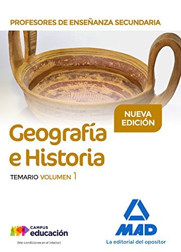 Cover for Profesores de Enseñanza Secundaria Geografía e Historia Temario volumen 1