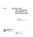 Cover for Strategy for New Community Development in the United States (Community development series, v. 9)