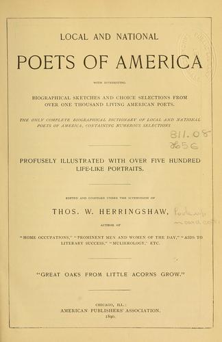 Cover for Local and national poets of America
