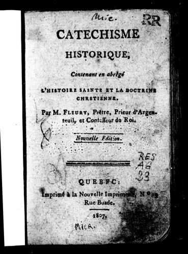 Cover for Catéchisme historique