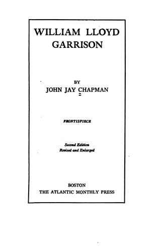 Cover for William Lloyd Garrison