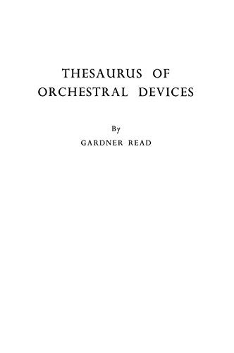 Cover for Thesaurus of orchestral devices.