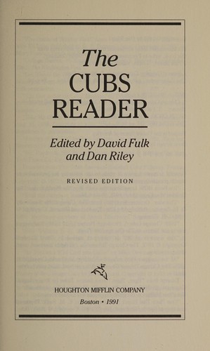 Cover for The Cubs reader