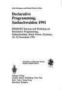 Cover for Declarative programming, Sasbachwalden 1991