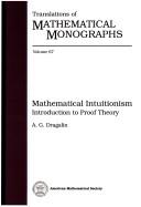 Cover for Mathematical intuitionism